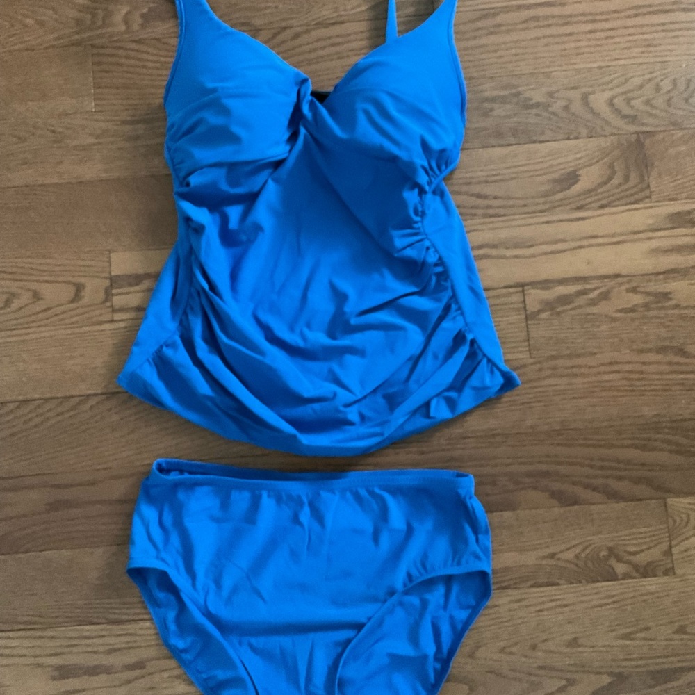 Talbots, tankini, NWOT, ocean blue, Size 12